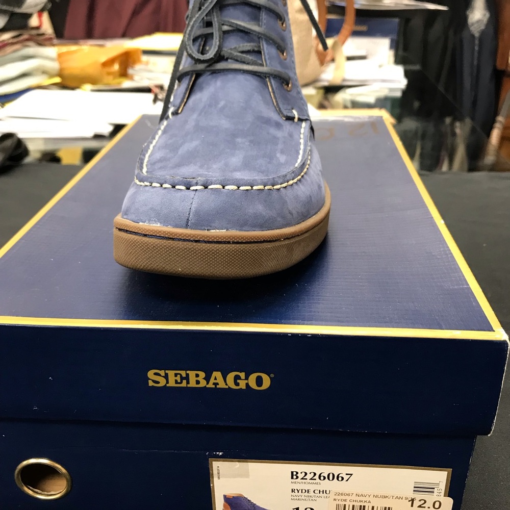 New sebago leather upper in original box